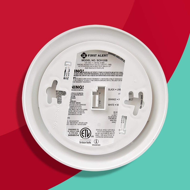 FIRST ALERT SC9120B Corded Electric Combination Alarm with Adapter Plugs