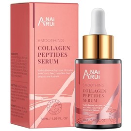 Collagen Serum with Hyaluronic Acid and Acetyl Hexapeptide-8, Face Plumping, Improve Skin Elasticity, Collagen Peptides Serum for Face 1 fl.oz