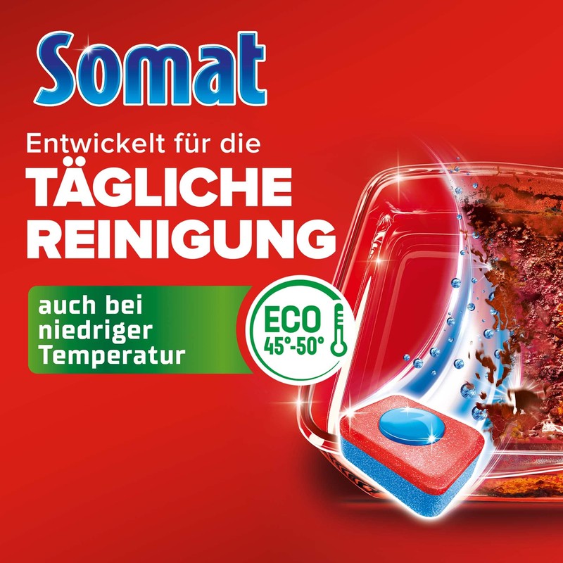 Somat Classic Dishwasher Tabs (36 Tabs), Dish Rinse Tabs for
