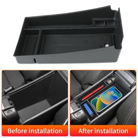 LUNQIN Car Center Console Organizer Tray for Honda HR-V HRV 2023 2024 2025 LX Sport EX-L Auto Interior Accessories Front Seat Middle Armrest Box Storage Bag Glove Hidden Accessory