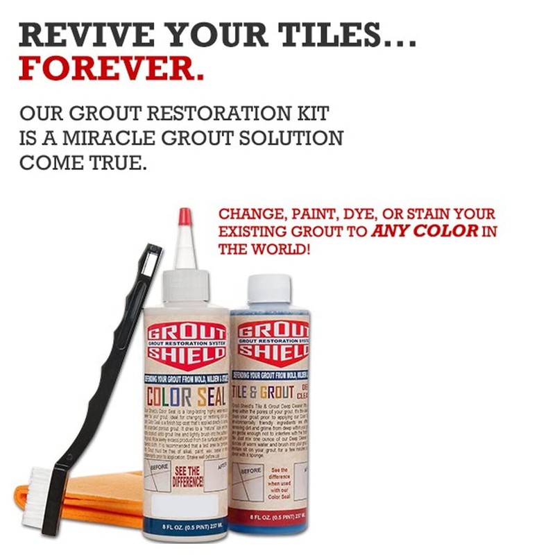 Grout Shield Grout Restoration System- Tile and Grout Surfaces Restoration