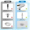 Universal Bathroom Sink Stopper Hair Catcher Upgraded with 2-Layer Detachable