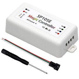 RGBZONE Wireless Bluetooth Magic Dream Color LED Light Controller DC5V-24V SP105E iOS/Android APP for WS2811 WS2812B WS2801 SK6812 Individually Addressable Programmable LED Pixel Module Panel Lamp