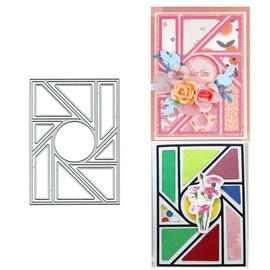 Rectangle Grid Frame Metal Die Cuts Dies, Rectangle Geometric Grid Frame Cutting Dies Cut Stencils DIY Scrapbooking Cards Decorative Embossing Paper Dies for Album Card Making Scrapbooking