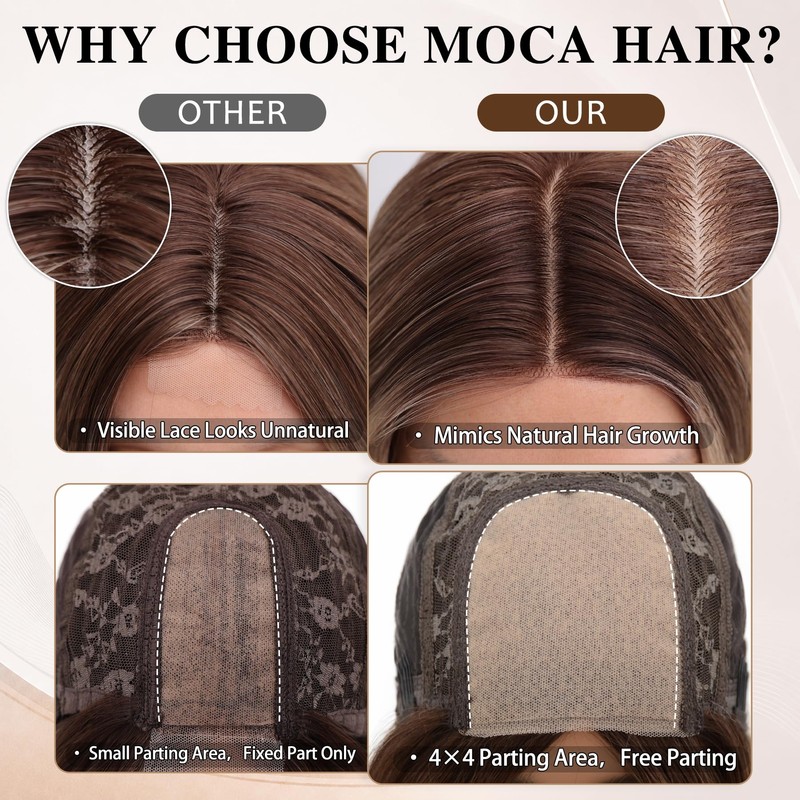 Copper Auburn Highlights Wig for Women,26 inch Long Wavy Wig
