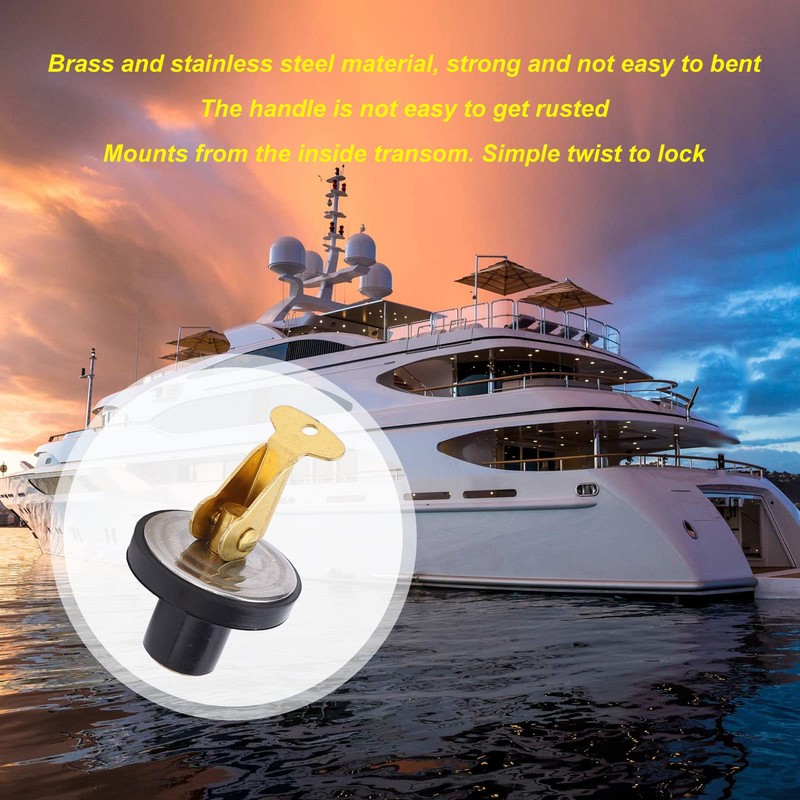 Yctze 19mm Marine Drain Plug Boat Drain Plug Brass Drain