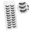 10 Pairs Cat Eye Lashes Clear Band Fluffy Natural False