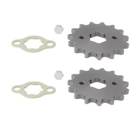 Briny River 2 Sets Motorcycle Front Sprocket 420-15T Kit Compatible with 50cc 70cc 90cc 110cc 125cc Dirt Pit Bike