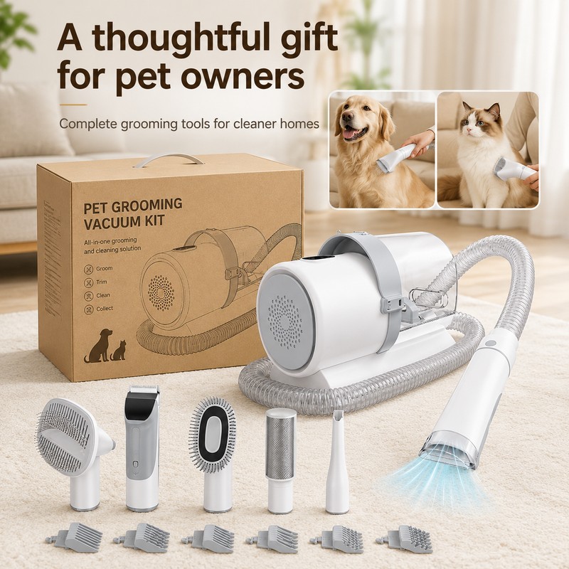 Pet Grooming Vacuum Kit for Dogs & Cats – Hair