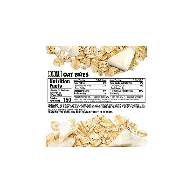 Bobo's Oat Bites, Coconut, 1.3 Ounce - 5 Count (Pack