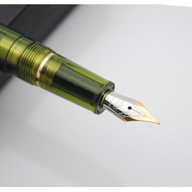 JINHAO 82 Fountain Pen (Transparent Olive Green,Fine Nib 0.5mm)