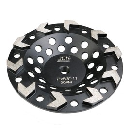 7 Inch Diamond Arrow Segments Grinding Wheel for Concrete Grinding and Paint, Epoxy, Mastic,Glue and Coating Removal with 5/8’’-11 Arbor