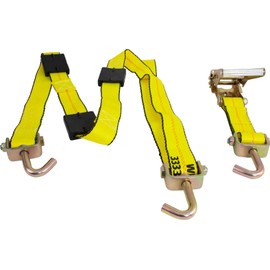 (4 Pack) 2" x 9' Over The Tire Car Hauler Truck Trailer Auto Tie Down Ratchet Straps w/ Swivel J Hook