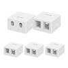 iwillink 2-Port Keystone Jack Surface Mount Box, White 5-Pack