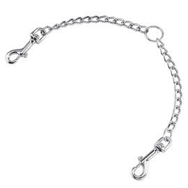 Filhome Metal Double Dog Leash Coupler, Chew Proof Tangle Free Dual Dog Leash Extension Splitter Chain Lead for 2 Dogs (M)