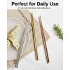 MUMSUNG Titanium Chopsticks 1 Pair with Carry Case, Lightweight Reusable