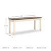 Signature Design by Ashley Whitesburg Cottage Rectangular Dining Bench, Brown