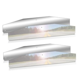 Factory Crafts | Universal Stainless Steel Mud Flap Weights | 24" x 4" | 2 Plates per Flap | 4 Piece Set | for Semi Truck Trailers | Mirroed Back Plate