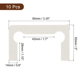 uxcell 10Pcs Glass Hinge Gasket, Shower Doors Hinge Rubber Glass Hinge Replacement Parts Gasket Glass Hinge for Glass Door Cupboard Showcase Cabinet Door, White