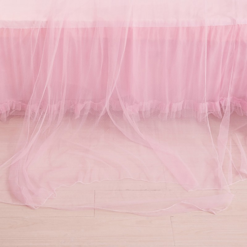 Breathable Round Canopy Lace Princess Style Mosquito Net Bed Curtain