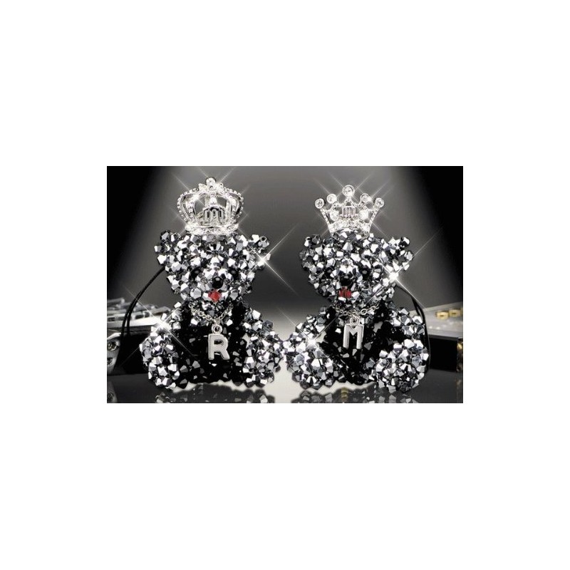 Garson DAD Initial Charm for Crystal Bear Silver [M] HA182-01