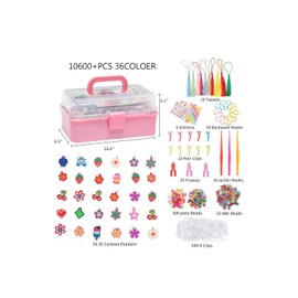 XKDOUS 10600+ Rubber Band Bracelet Kit 36 Colors Loom Bracelet Making Kit