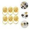 Operitacx 6Pcs Lion Head Cabinet Knobs Antique Pulls Modern Wardrobe