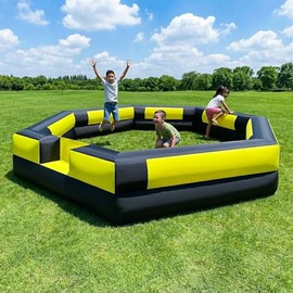 Gaga Ball Pit Inflatable 15FT with Powerful Built-in Blower,Portable Gaga Pit for Indoor Outdoor Family Activities