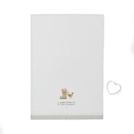 Cooksmart Hen House Lane Tea Towel & Heart Shaped Cutter Set | British Designed Farmhouse Kitchen Set | 100% Cotton Tea Towel & Stainless Steel Cookie Cutter | Machine Washable