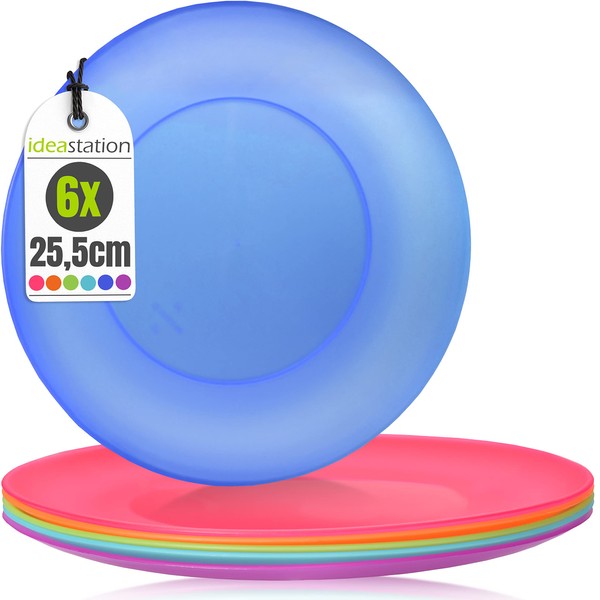 idea-station Neo Reusable Plastic Plates 6 x 25.5 cm –