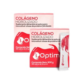 Soy Óptimo | Kit 2 Colágenos Hidrolizados | Sin Sabor - Sin Olor - Sin Azúcar | Suplemento Alimenticio | 30 sobres individuales de 10 g por caja (60 Sobres en total en las 2 cajas)