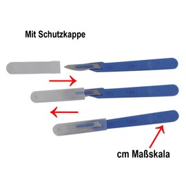 Kosmetex Disposable Scalpel Blades Figure 10 Pack of 10 with Protective Cap Individually Sterile Packed Figure 10