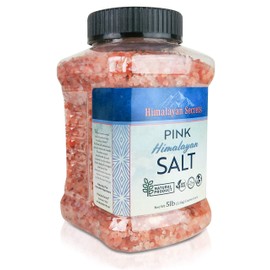 Himalayan Secrets Gourmet Pink Himalayan Salt Bulk Jars - 100% Natural Healthy Salt Packed with Minerals - Kosher Certified (5 LB Coarse Jar)