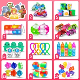 150 PCS Party Favors Toys for Kids3-5 4-8 8-12,Fidget Toys Pack,Anxiety and Stress Relief Sensory Toy ,Carnival Treasure Classroom Prizes ​Stocking Stuffers ,Treasure Box Pinata Goodie Bag Fillers