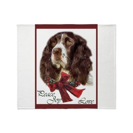 CafePress English Springer Spaniel Christmas Throw Blanket Super Soft Fleece Plush Throw Blanket, 60"x50"