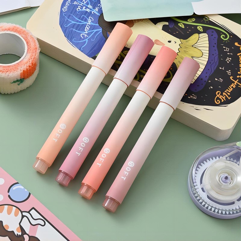 12 Pcs Aesthetic Highlighters, Surligneur, Pastel Highlighters Markers with Soft