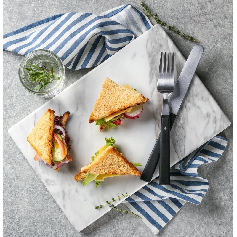 Greenco Marble Cutting Board For Meat, 8 x 12, White