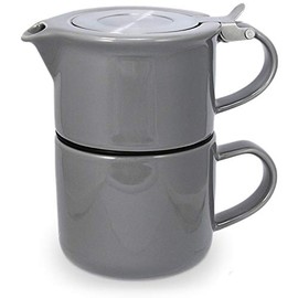 FORLIFE Tea for One with Infuser 14 ounces, Gray