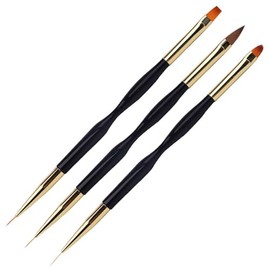 3 PCS Nail Art Brushes Kit Gel Nail Polish Kit for Nail Design, Nail Supplies Liner Brush Acrylic Brush for Nail Art
