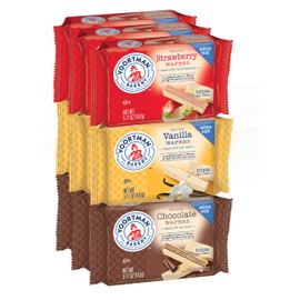 Voortman Bakery Wafers Variety Pack, Mega Size, 5.17 oz, Case of 9