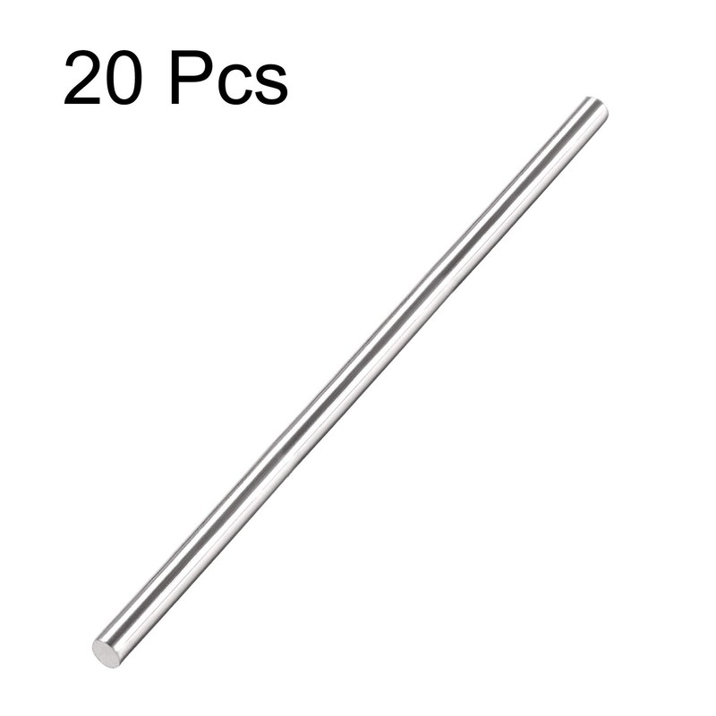 sourcing map 20pcs 3mm x 75mm 304 Stainless Steel Solid