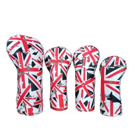 Pom Sports Golf Head Covers Club Head Covers Wood Cover Driver Stylish Design with Interchangeable Number Tags (English)