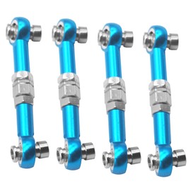 4Pcs RC Aluminum Linkages Steering Servo Rod Turnbuckle 102017 Compatible with Himoto RedCat Racing 1/10 On-Road RC Car