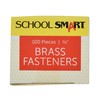 School Smart Prong Fasteners, 1/2 Inches, Size 2, Brass Plated,