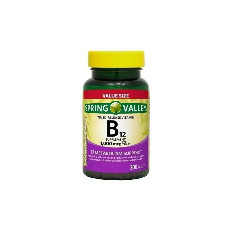 Spring Valley B12 1000mcg 300 Tablets