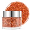 eodci EODCI Glitter Orange Nail Dip Powder, 1 Oz/28g Nail