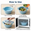 42oz Silicone Microwave Steamer For Cooking, Collapsible Food Steamer For
