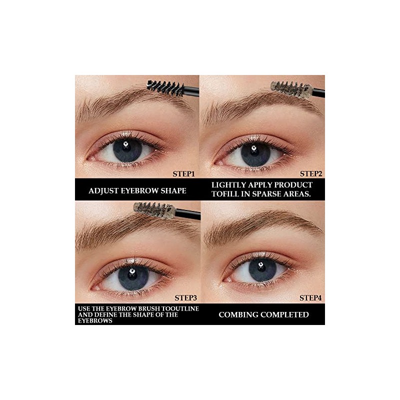 BINGBRUSH Mascara Tintada Engrosante para Cejas, Brow Fast Sculpt, Impermeable,