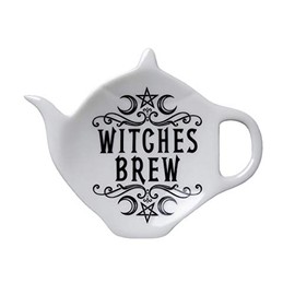 Pacific Giftware Witches Brew Tea Spoon Ceramic Rest Holder