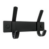 SAYONEYES Matte Black Coat Rack Wall Mount with 2 Double